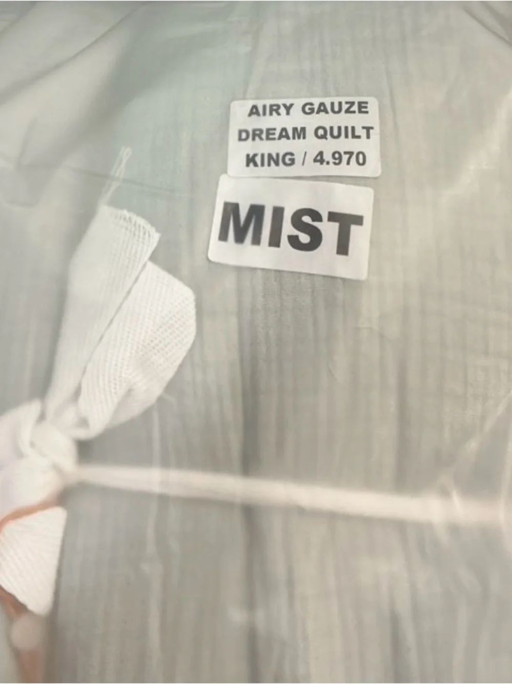 Quince Organic Cotton Gauze Dream Quilt - Mist- King
